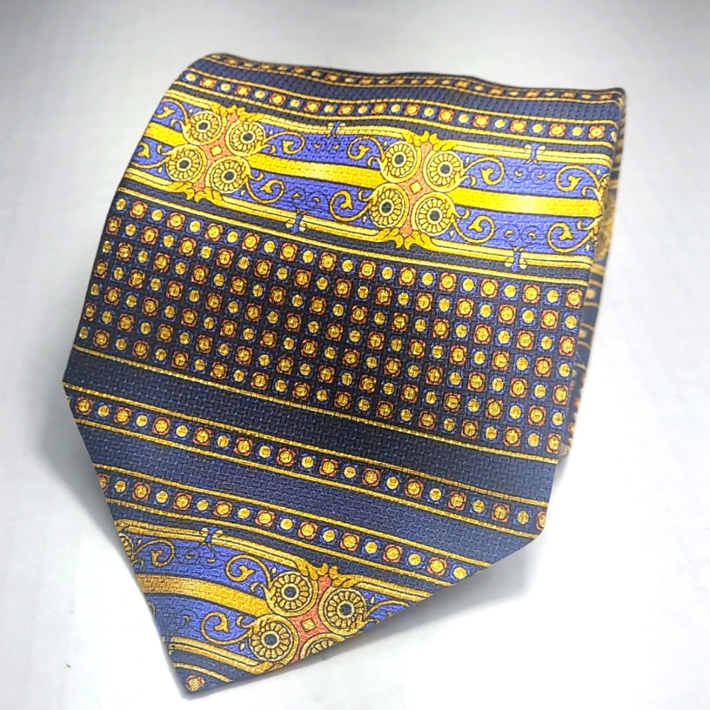 J. Riggings multi colored baroque silk tie